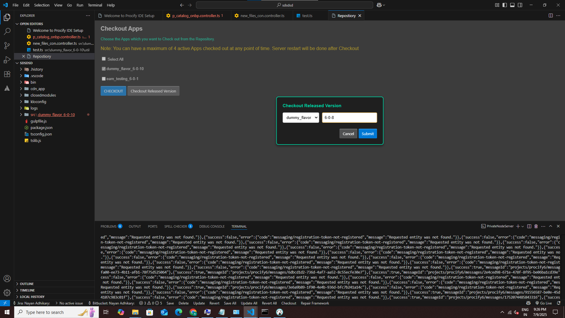 Checkout Released Versions